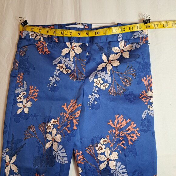 NWT Liz Claiborne Emma Ankle Length‎ Pants Mid Rise Floral Size 4 - Picture 8 of 11